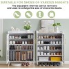 5-Tier Shoe Cabinet with Glass Doors, Entryway Shoe Organizer with Adjustable Shelves, Spacious Storage for Hallway, Living Room - 4 of 4