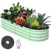 Oval/Round Raised Garden Bed – Large Wave-Shaped Outdoor Planter Box, Galvanized Steel, Open-Ended Base, Spacious Elevated Planter for Gardening - 2 of 4