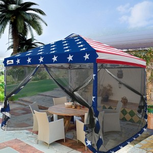 EAGLE PEAK 10x10ft Pop up Gazebo Patio Canopy Tent Shelter with Netting - 1 of 4