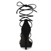 Allegra K Women's Platform Stiletto Heels Lace Up Sandals - 4 of 4