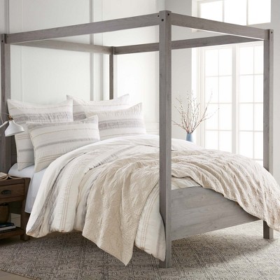 King Taupe Cotton Duvet Set with Polyfill