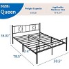 Large Size, 35.56 Cm In Height, Classic Metal Platform Bed Frame Base, Under-bed Storage Space/ No Need For Box Spring - 2 of 3