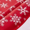 Linen Christmas Tablecloth, Red Table Cloth Round/Rectangle Table for Snowflakes Christmas Decorations - 2 of 4