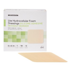 McKesson Lite Adhesive Silicone Foam Dressing No Border Sterile - 1 of 3