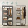 Portable Closet, Clothes Storage Organizer with 6 Shelves, 1 Clothes Hanging Rail, Non-Woven Fabric Closet 34.6 x 17.7 x 66.1 Inches - 3 of 4