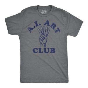 Mens Funny T Shirts AI Art Club Sarcastic Graphic Novelty Tee For Men - Crazy Dog Men's T Shirt - 1 of 4