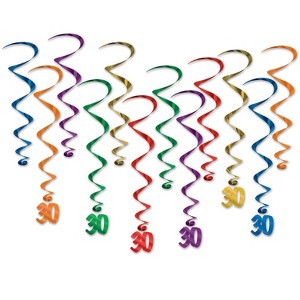 Beistle Assorted  Whirls, Choose the size and style to match your event. - 1 of 2