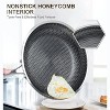 Michelangelo 2pc Stainless Steel Frying Pan Set with Lids Honeycomb - 4 of 4