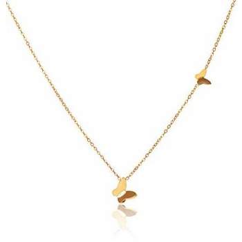 Benevolence LA Gold Butterfly Necklace for Women - 14k Gold Dipped
