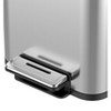 8 Gallon Bathroom Step Trash Can – Stainless Steel Square Kitchen Garbage Can with Soft-Close Lid, 30L Foot Pedal Tall Bin - 4 of 4