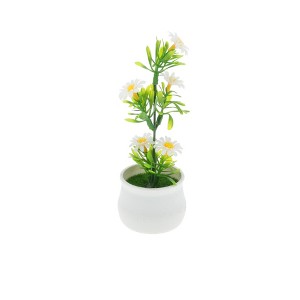 Unique Bargains Artificial Plants 7-Star Mini Sunflower Arrangement Plastic 2.76"x2.76"x5.91" 1 Pcs - 1 of 4
