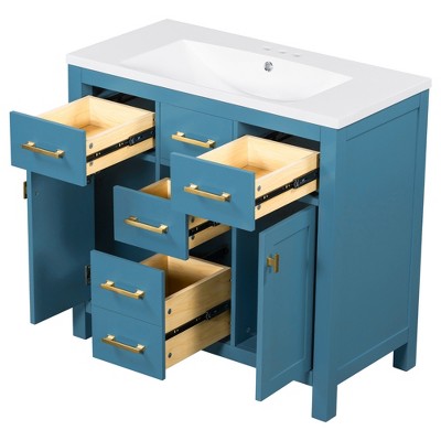 Dexmalle Modern Freestanding Single Bathroom Cabinet