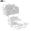 47.2" Twin Size Corduroy Sleeper Sofa with Foldable Mattress, Multi-Function Pull Out Sofa Bed for Guest Room or Small Apartment–The Pop Home - 4 of 4