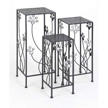 Set of 3 Modern Iron Square Plant Stands - Olivia & May