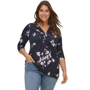 ellos Twisted Knot-Front Tunic - 1 of 4