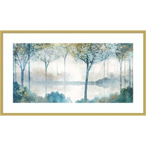 Amanti Art Blue Forest Lookout II   by Ken Roko Wood Framed Wall Art Print - 1 of 4