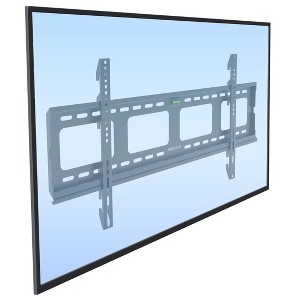Mount-It! Low-Profile Large TV Mount | Flush TV Wall Mount | Ultra-Slim Fixed TV Mount for 42 - 70 Inches Screen TVs | 220 Lbs. Capacity | Black - 1 of 4