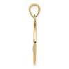 Black Bow Jewelry 14k Yellow Gold & White Rhodium 18mm Round Peace Dove Pendant - 2 of 4