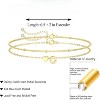 Dainty Initial Heart Gold Bracelets for Women Trendy, 14K Real Gold Letter Charm Bracelet Jewelry - 3 of 4