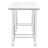 OSP Home Furnishings Middleton Desk Chrome: Sleek Glass Surface, Steel Frame, No Storage Home Office Furniture - 3 of 4