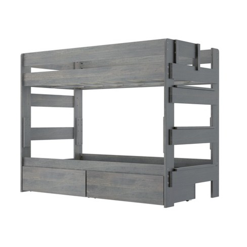 Max Lily Farmhouse Twin Bunk Bed, Twin Bunk Bed With Storage