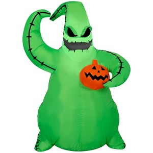 Gemmy Airblown Inflatable Green Oogie Boogie Holding Pumpkin Disney , 3.5 ft Tall, Multicolored - 1 of 4