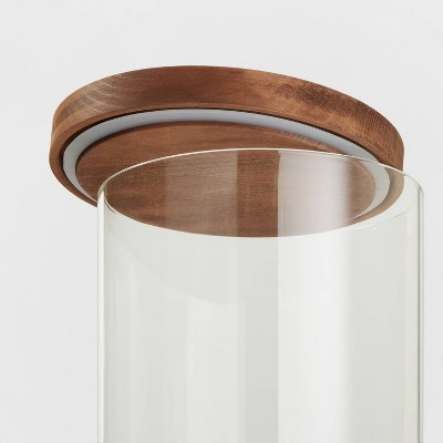 105oz Glass Storage Canister With Wood Lid Threshold™ Target
