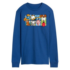 Men's - Garfield - Character Grid Long Sleeve Graphic T-Shirt - 1 of 4