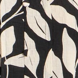 Black Leaf Print