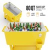 Karl Home 80 QT Yellow Patio Cooler Cart with Tray - 3 of 4