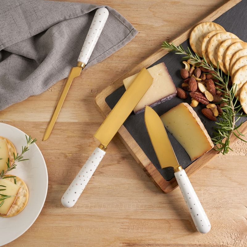 Starlight Cheese Knife Set by Twine, 3 of 9