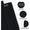 Nicole Miller Women's Winter Cable Knit Beanie Hat  & Arm Warmer Sleeves, Gift Set for Women (Black) - 4 of 4
