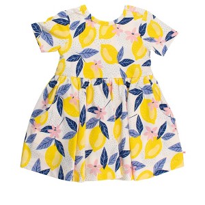 RuffleButts Girls Knit Short Sleeve Twirl Dress - 1 of 4