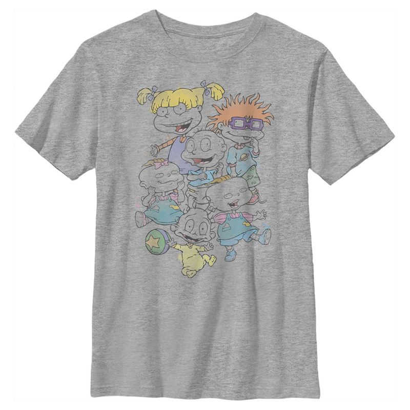 Boy's Rugrats Character Watercolor T-Shirt, 1 of 5