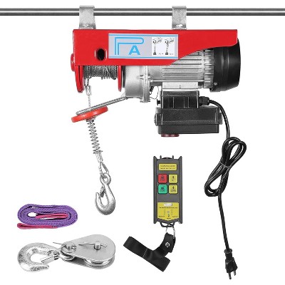 Auto Lifting Hoist 440LBS with 40FT Rope, Remote Control Winch with Alloy Steel Hooks and Fixing Ring for Garage, Heavy Duty Lifting Equipment 110V