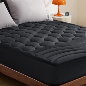 Premium Protection Mattress Protector with Embroidered Brushed Fabric and Deep Pocket Design - 1 of 4