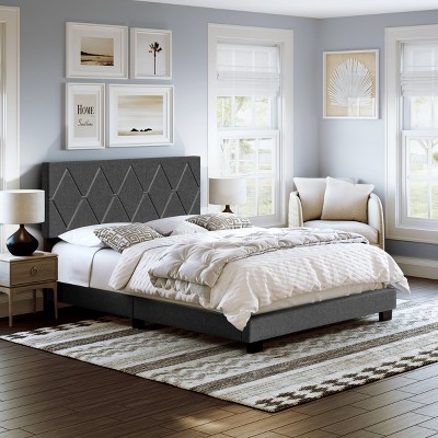 Darcy Diamond Stitched Upholstered Bed - Eco Dream : Target