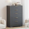 Tall Dressers, Fluted Wood Dresser 5 Drawers Dresser,Natural Wood Drawer Organizer for Bedroom, Living Room, Hallway, Entryway - 2 of 4