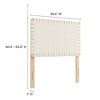 Modway Sparta Weave Twin Vegan Leather Headboard - Modern Tufted Faux Leather Upholstered Headboard for Twin Size Bed - 3 of 4