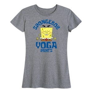 Women's - SpongeBob SquarePants - SpongeBob Yoga Pants Short Sleeve Graphic T-Shirt - 1 of 4