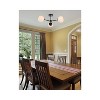 Elegant Lighting Briggs 26 inch flush mount in black with white shade - 2 of 4