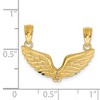 Black Bow Jewelry 14k Yellow Gold Angel Wings Set of 2 Pendants, 22mm - 4 of 4