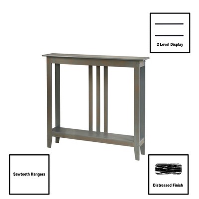 Gray Slim Space-Saving MDF Accent Table