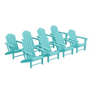 WestinTrends Highland Outdoor Patio HDPE Adirondack Chairs With Cup Holders (Set of 8) - 1 of 4