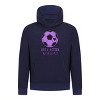 Everyday Kids Sports Collection Life-Is-Better-With-Goals Soccer Girls Pullover Hoodie – Purple Heart Ball Graphic Sweatshirt - 4 of 4