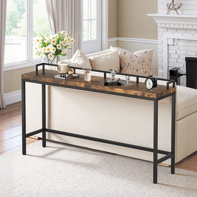 UbMelt 70.9 Inch Console Table with Metal Legs,Entryway Console Table behind Couch for Living Room & Entryway,Brown
