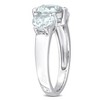 EVERLY JEWELRY  |   Silver 2 4/5 CT TGW Aquamarine 3 Stone Ring - 2 of 4
