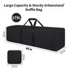 48 Inch Travel Duffle Bag Extra Large Sport Equipment Duffel Bags with 2-way Lockable Zippers (Black) - 4 of 4