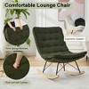 CAVINAS Accent Chair Rocking Chair with Wide Backrest Comfortable Lounge Chair with Seat Wood Base - 4 of 4