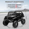Ride On Truck Car for Kids, 2 Seater 24V  Licensed Mercedes Benz, Toddles Electric Car, Ride On Toy with Led Lights, USB&Music - 3 of 4